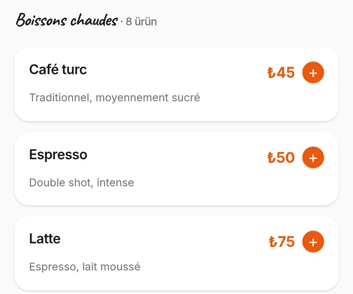 La même liste en français